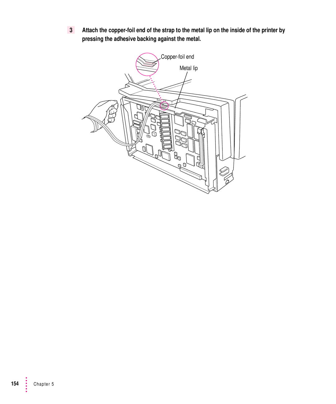 Apple 12/640PS manual Copper-foil end Metal lip 