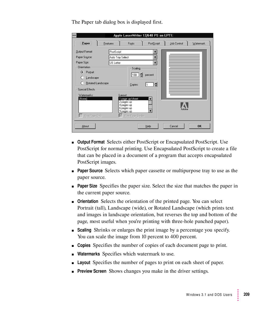 Apple 12/640PS manual 209 