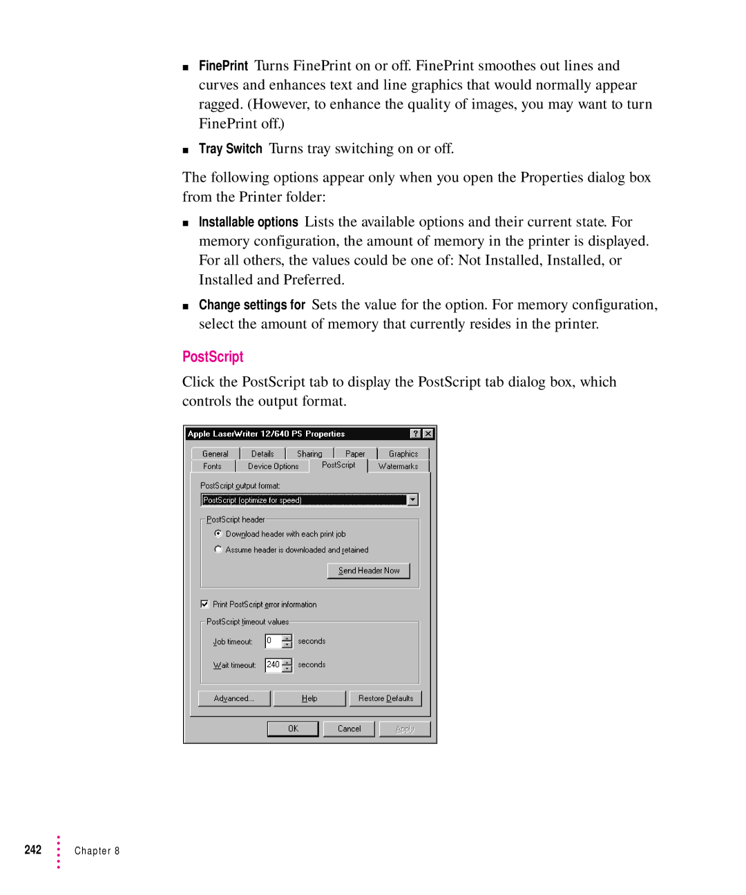 Apple 12/640PS manual PostScript 