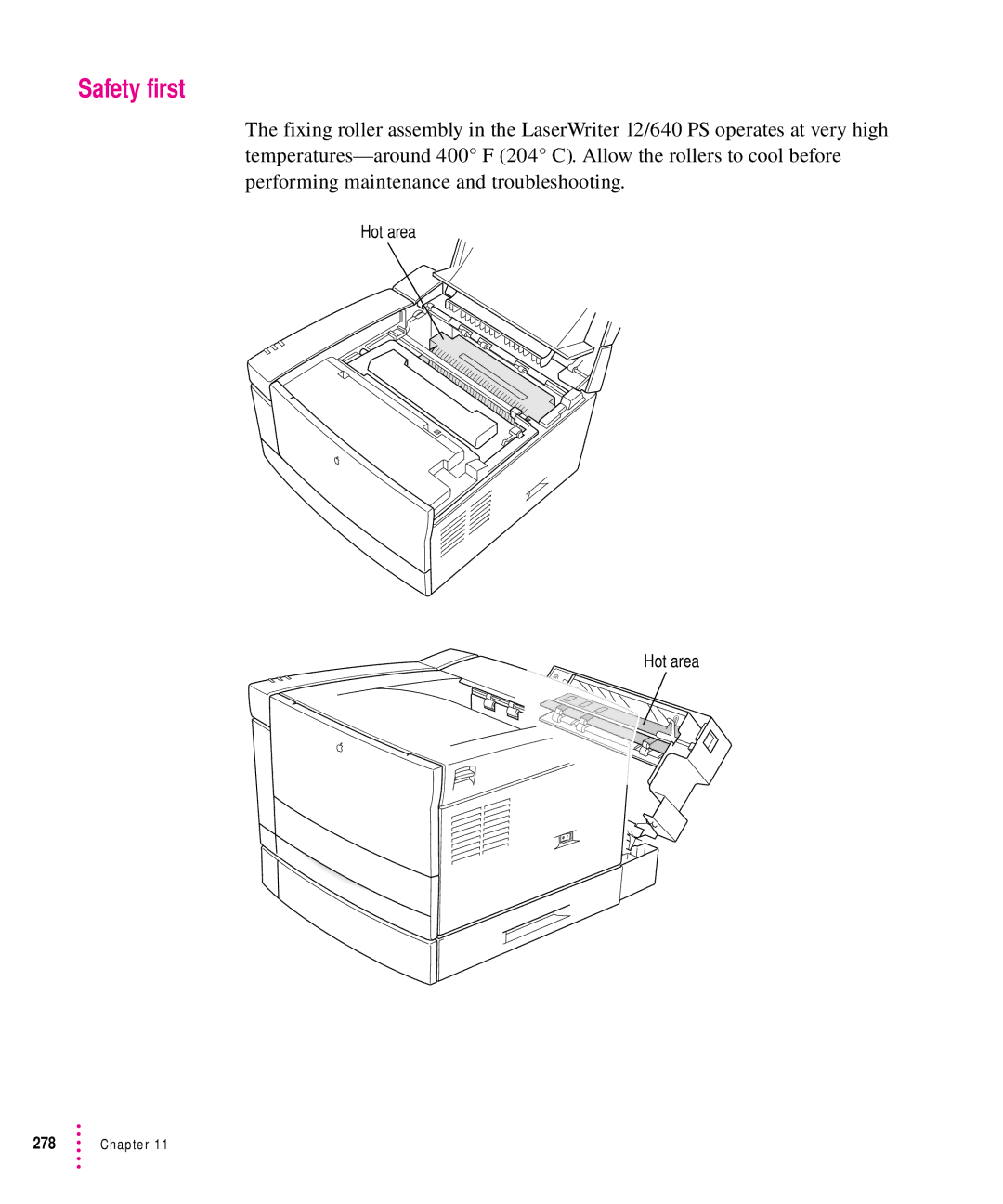 Apple 12/640PS manual Safety first 