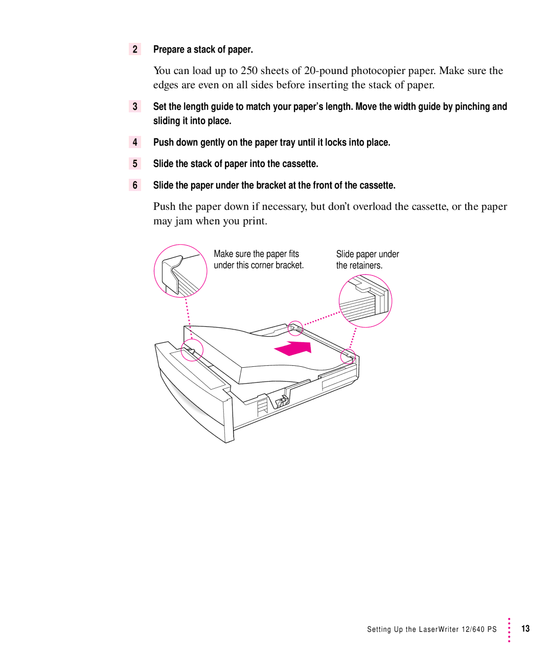 Apple 12/640PS manual Prepare a stack of paper 