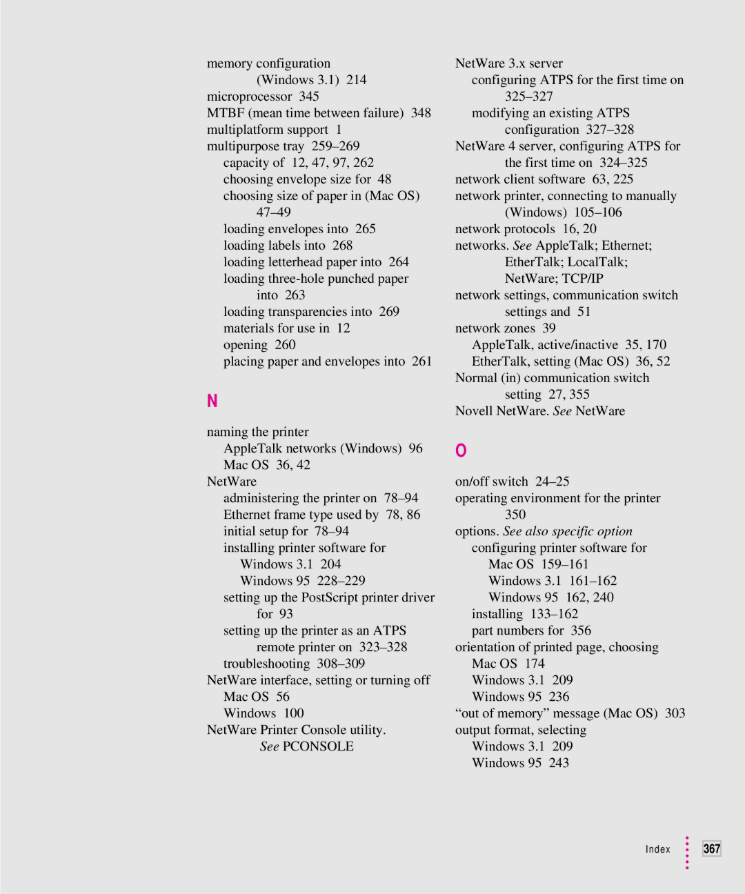 Apple 12/640PS manual Index 