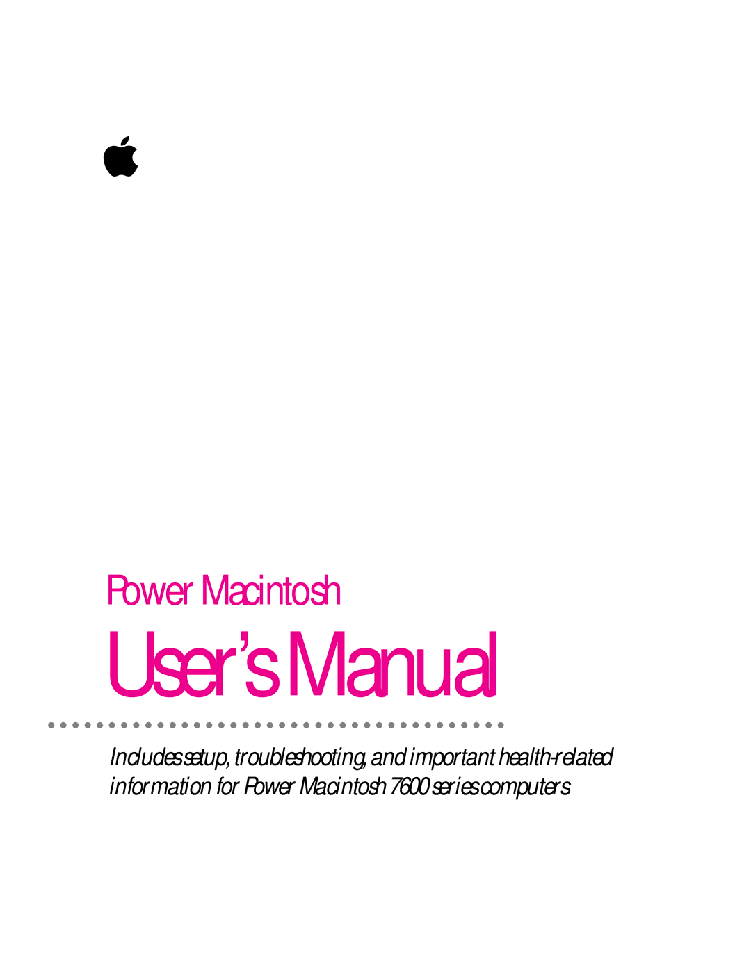 Apple 132 Series appendix User’sManual 