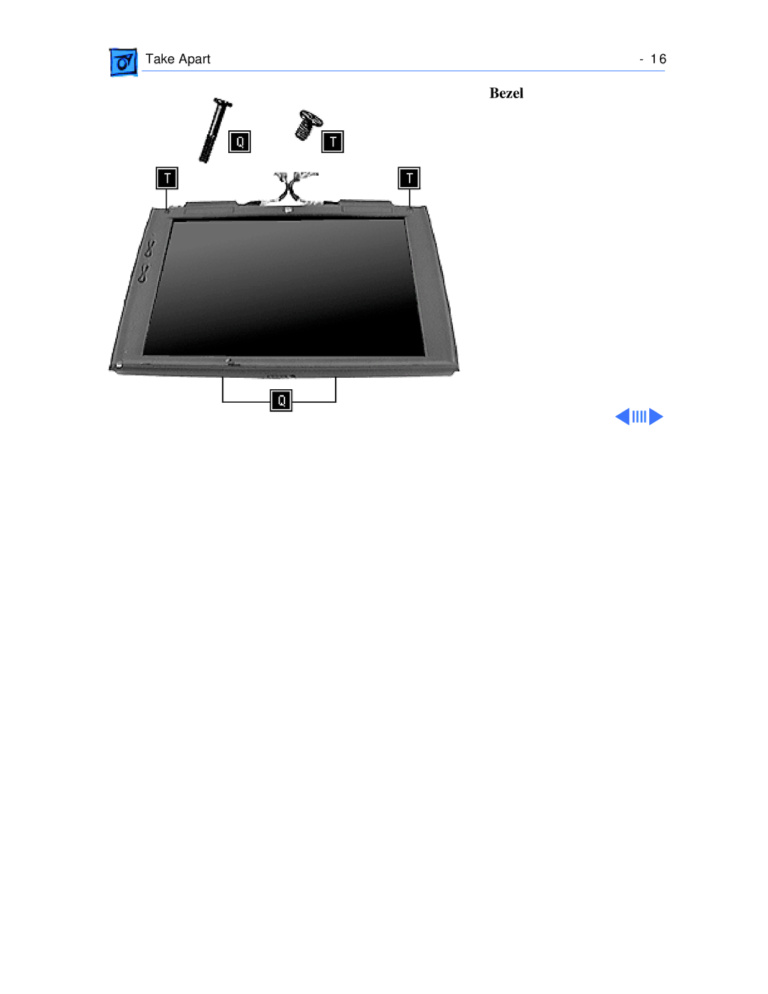 Apple 1400CS/166, 1400CS/117, 1400CS/133, 1400C/166, 1400C/133, 1400C/117 manual Bezel 