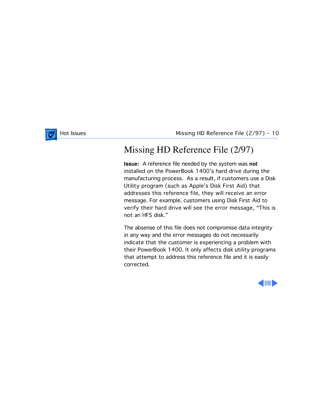 Apple 1400CS/117, 1400CS/166, 1400CS/133, 1400C/166, 1400C/133, 1400C/117 manual Missing HD Reference File 2/97 