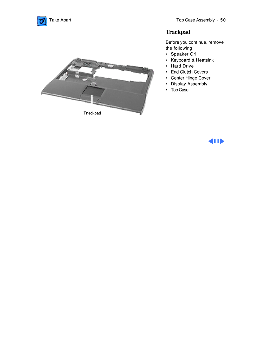 Apple 1400C/117, 1400CS/117, 1400CS/166, 1400CS/133, 1400C/166, 1400C/133 manual Trackpad 