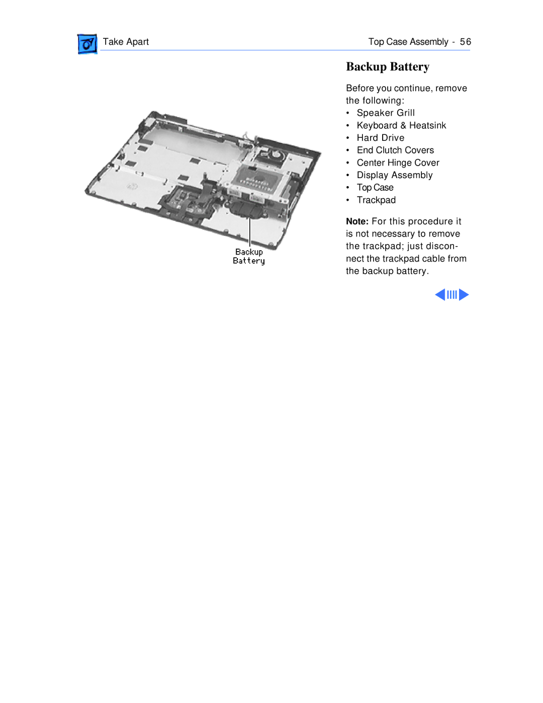 Apple 1400C/117, 1400CS/117, 1400CS/166, 1400CS/133, 1400C/166, 1400C/133 manual Backup Battery 