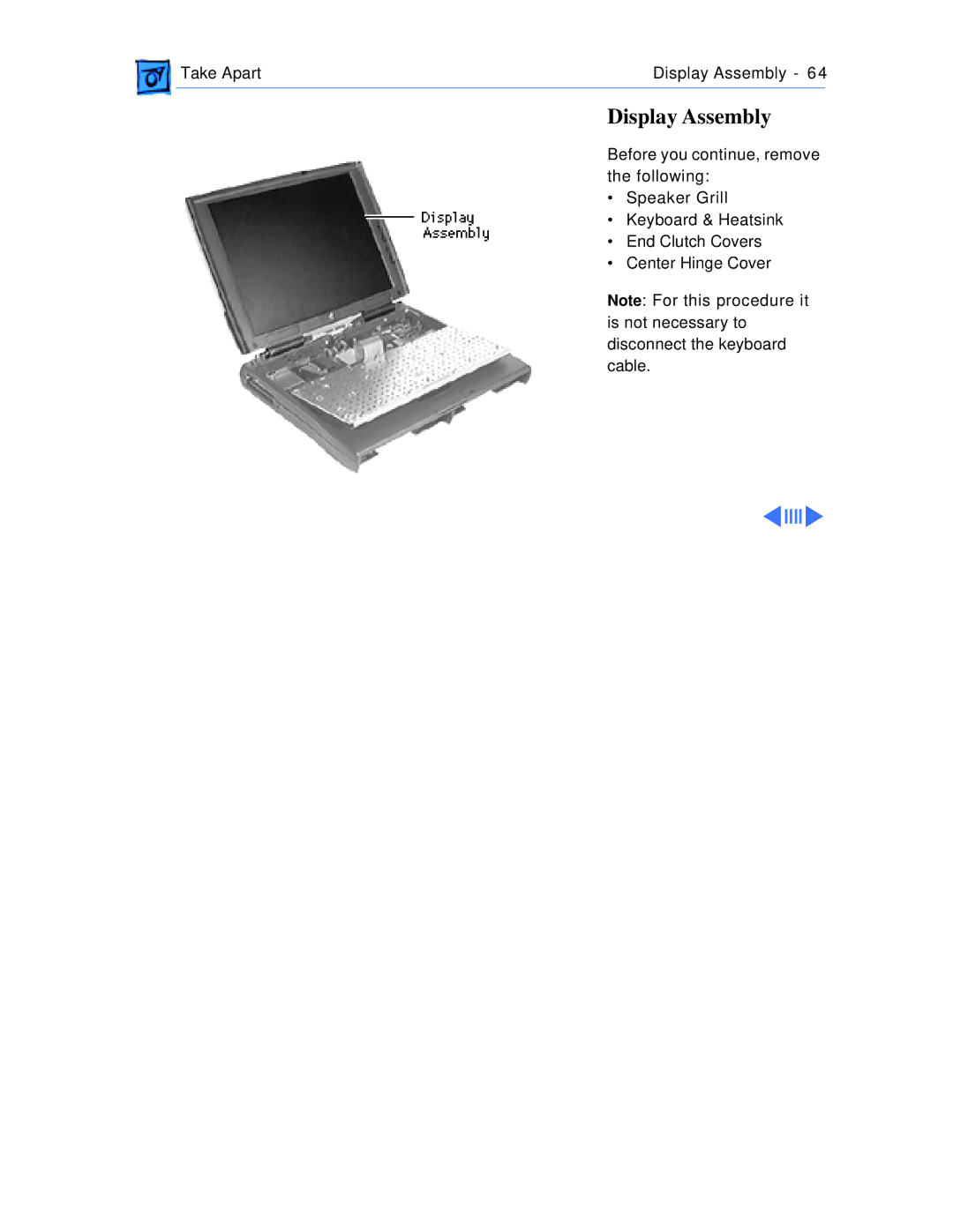 Apple 1400CS/166, 1400CS/117, 1400CS/133, 1400C/166, 1400C/133, 1400C/117 manual Display Assembly 