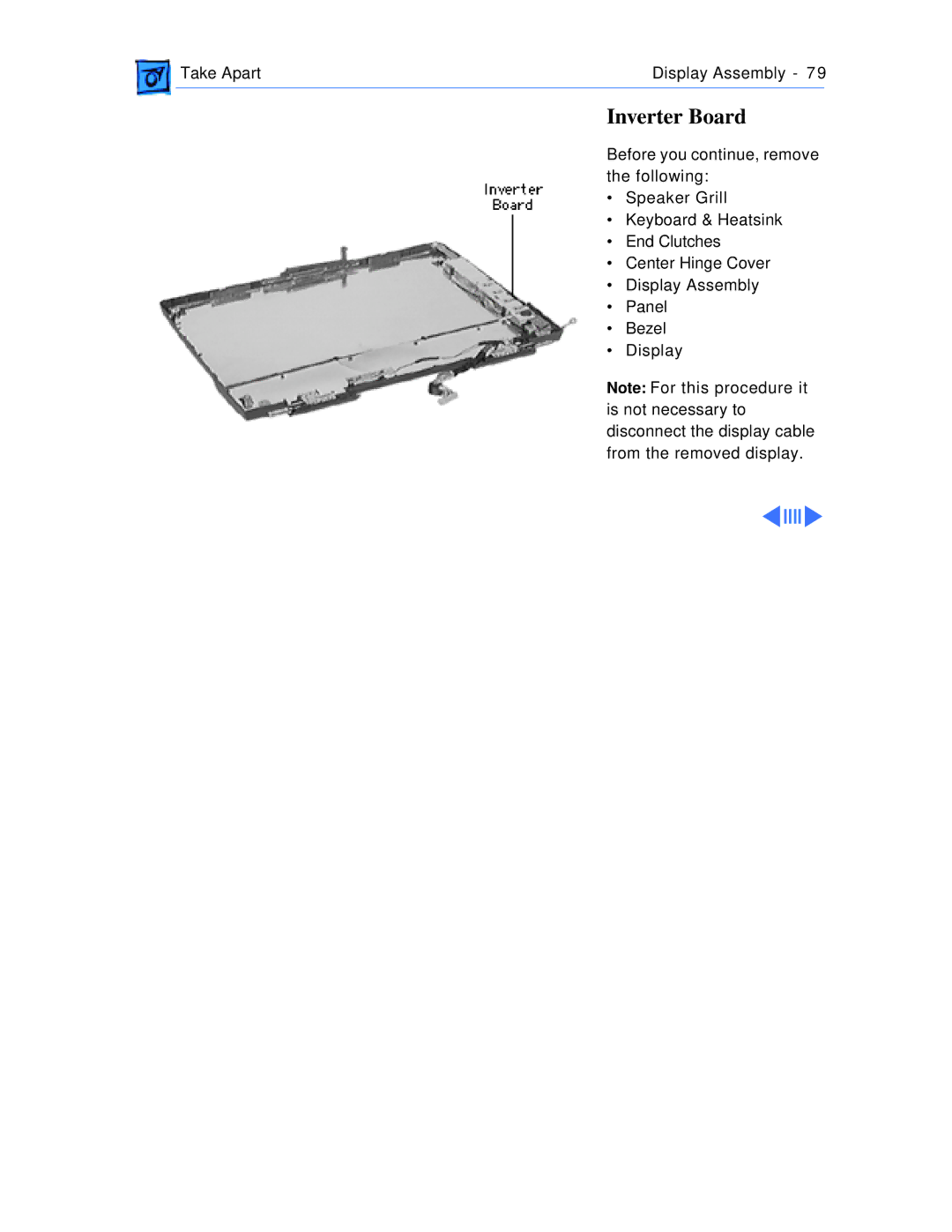 Apple 1400C/133, 1400CS/117, 1400CS/166, 1400CS/133, 1400C/166, 1400C/117 manual Inverter Board 