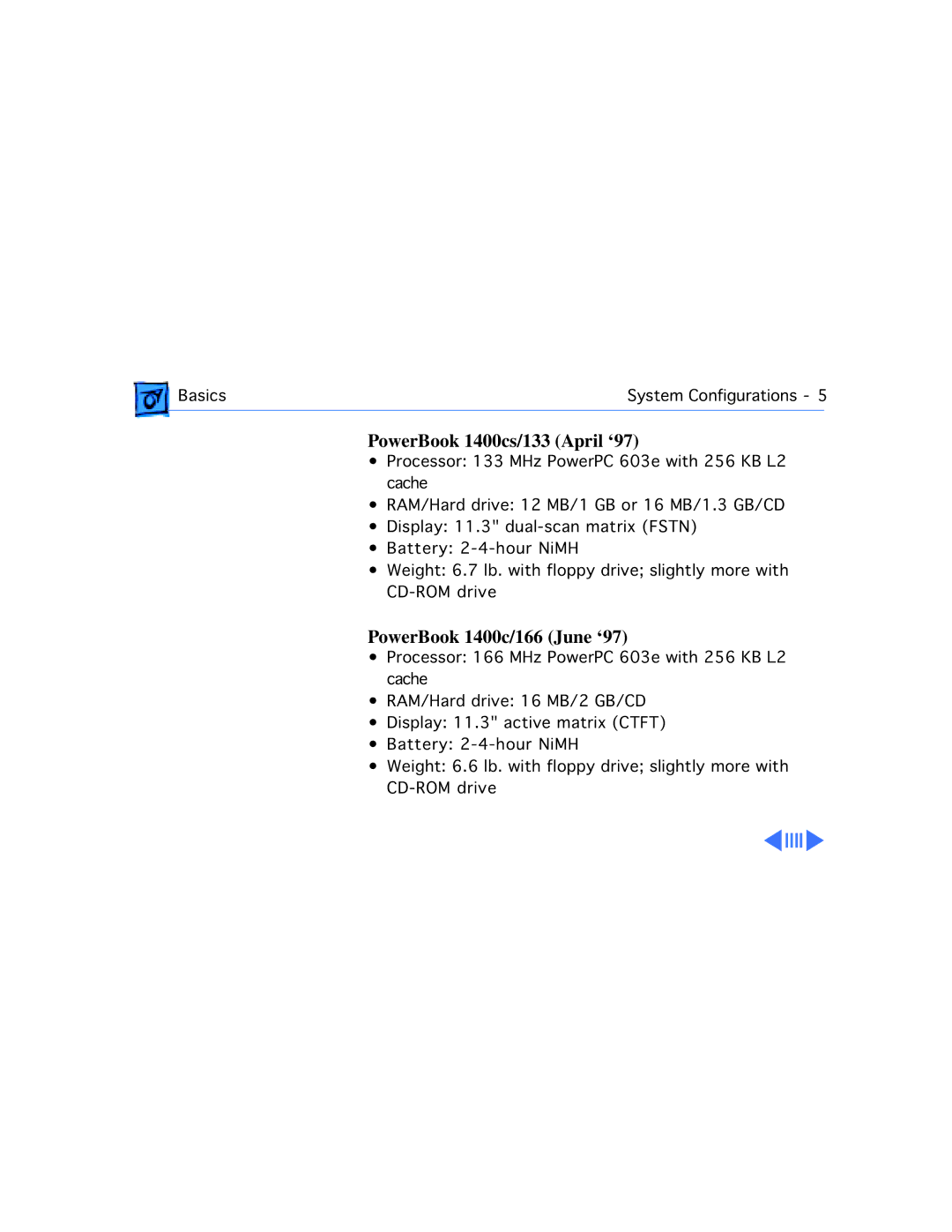 Apple 1400CS/133, 1400CS/117, 1400CS/166, 1400C/166, 1400C/133, 1400C/117 manual PowerBook 1400cs/133 April ‘97 