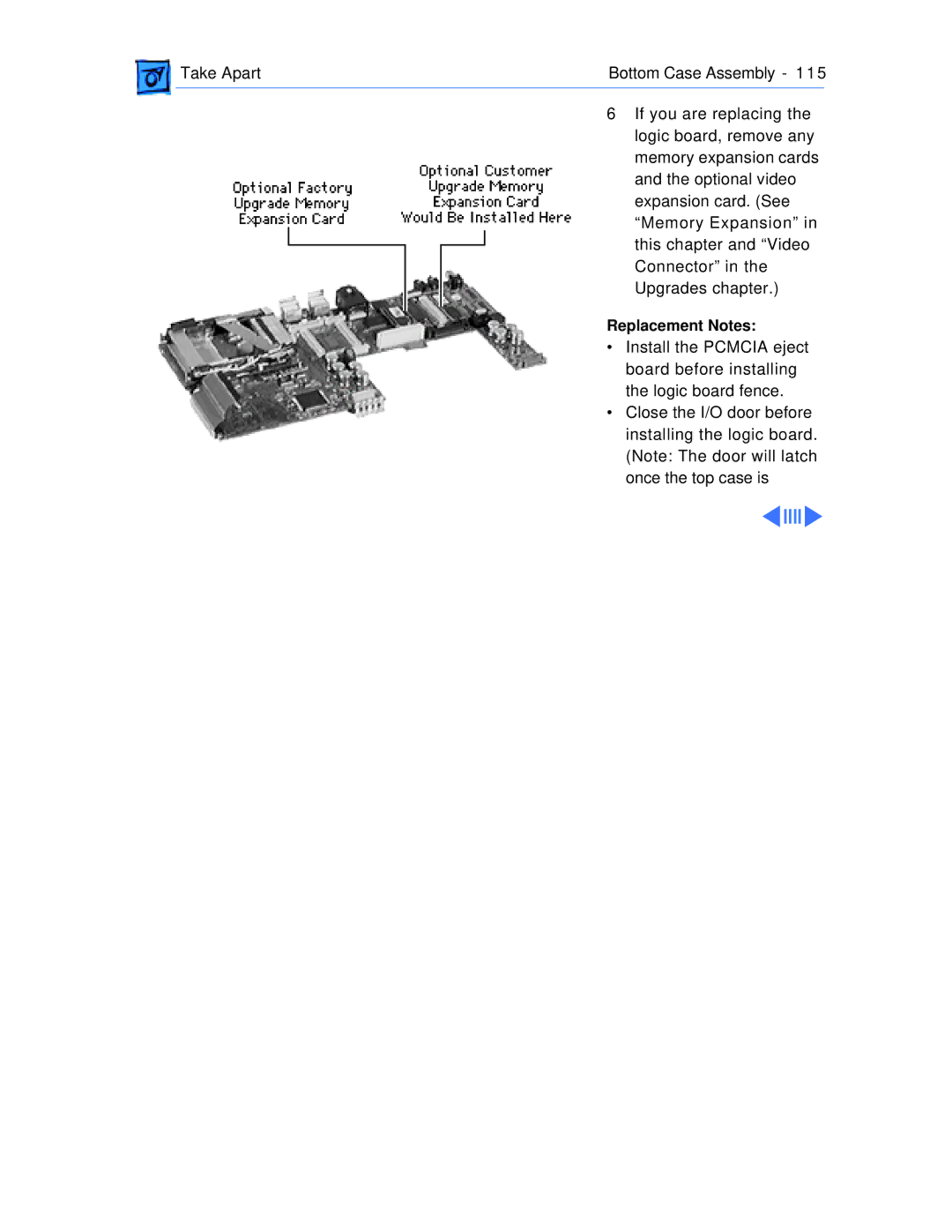 Apple 1400C/133, 1400CS/117, 1400CS/166, 1400CS/133, 1400C/166, 1400C/117 manual Replacement Notes 