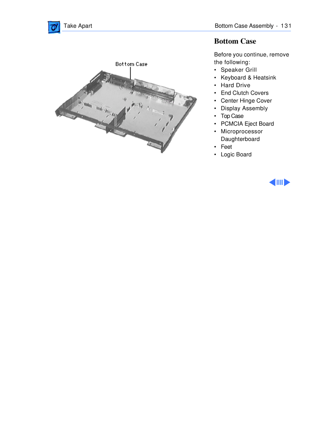 Apple 1400CS/133, 1400CS/117, 1400CS/166, 1400C/166, 1400C/133, 1400C/117 manual Bottom Case 