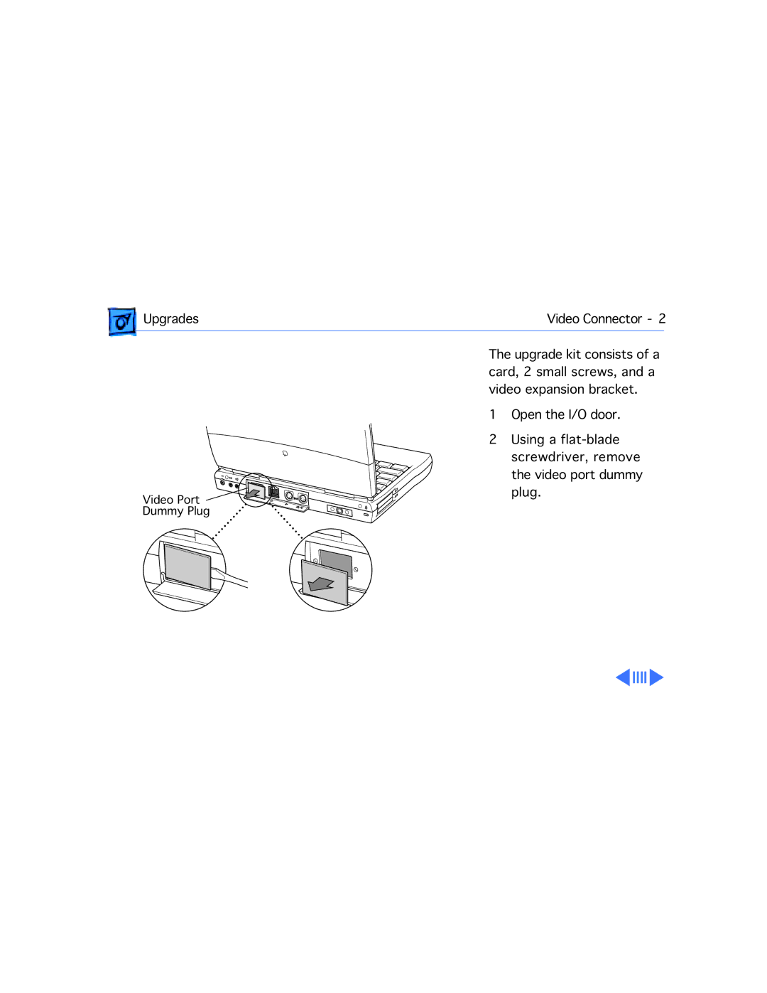 Apple 1400CS/166, 1400CS/117, 1400CS/133, 1400C/166, 1400C/133, 1400C/117 manual Upgrades Video Connector 