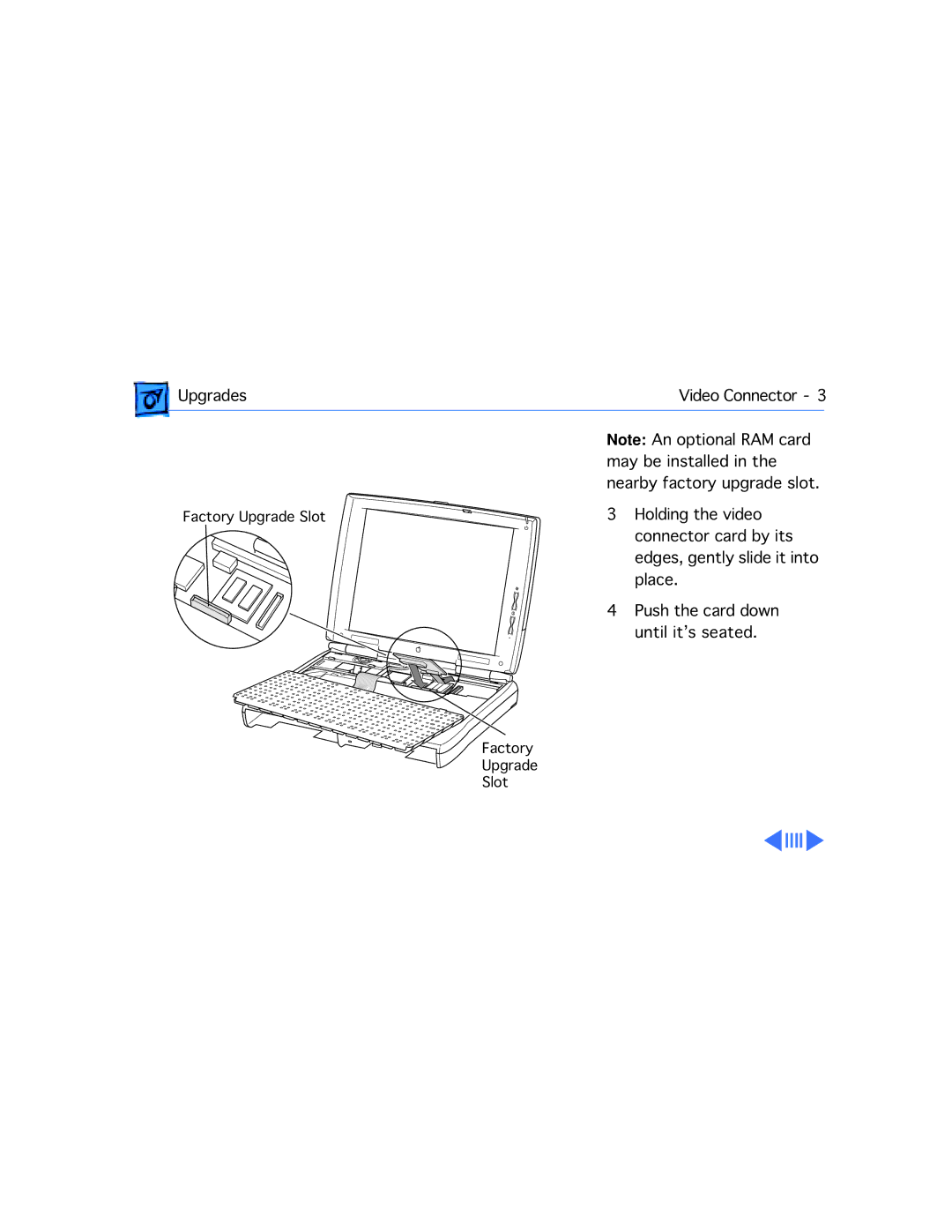 Apple 1400CS/133, 1400CS/117, 1400CS/166, 1400C/166, 1400C/133, 1400C/117 manual Holding the video 