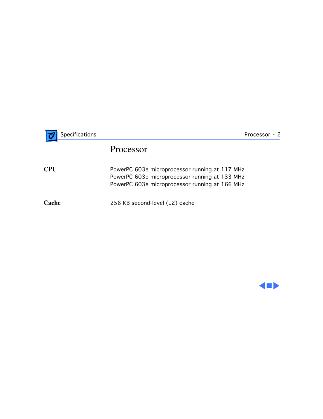 Apple 1400C/133, 1400CS/117, 1400CS/166, 1400CS/133, 1400C/166, 1400C/117 manual Processor, Cpu 