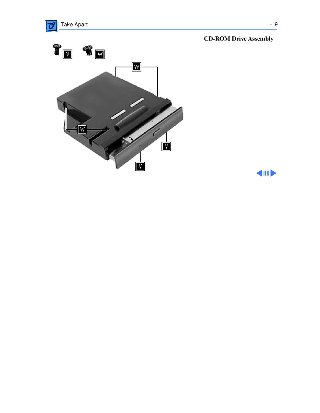 Apple 1400CS/117, 1400CS/166, 1400CS/133, 1400C/166, 1400C/133, 1400C/117 manual CD-ROM Drive Assembly 