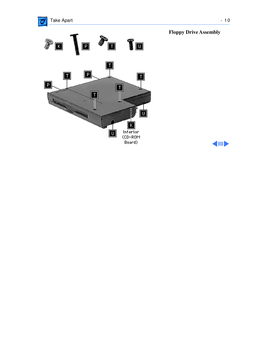 Apple 1400CS/166, 1400CS/117, 1400CS/133, 1400C/166, 1400C/133, 1400C/117 manual Floppy Drive Assembly 