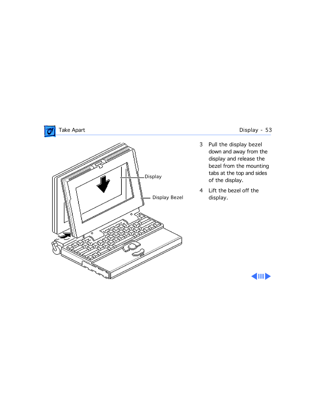 Apple 145B, 170 manual Display Display Bezel 