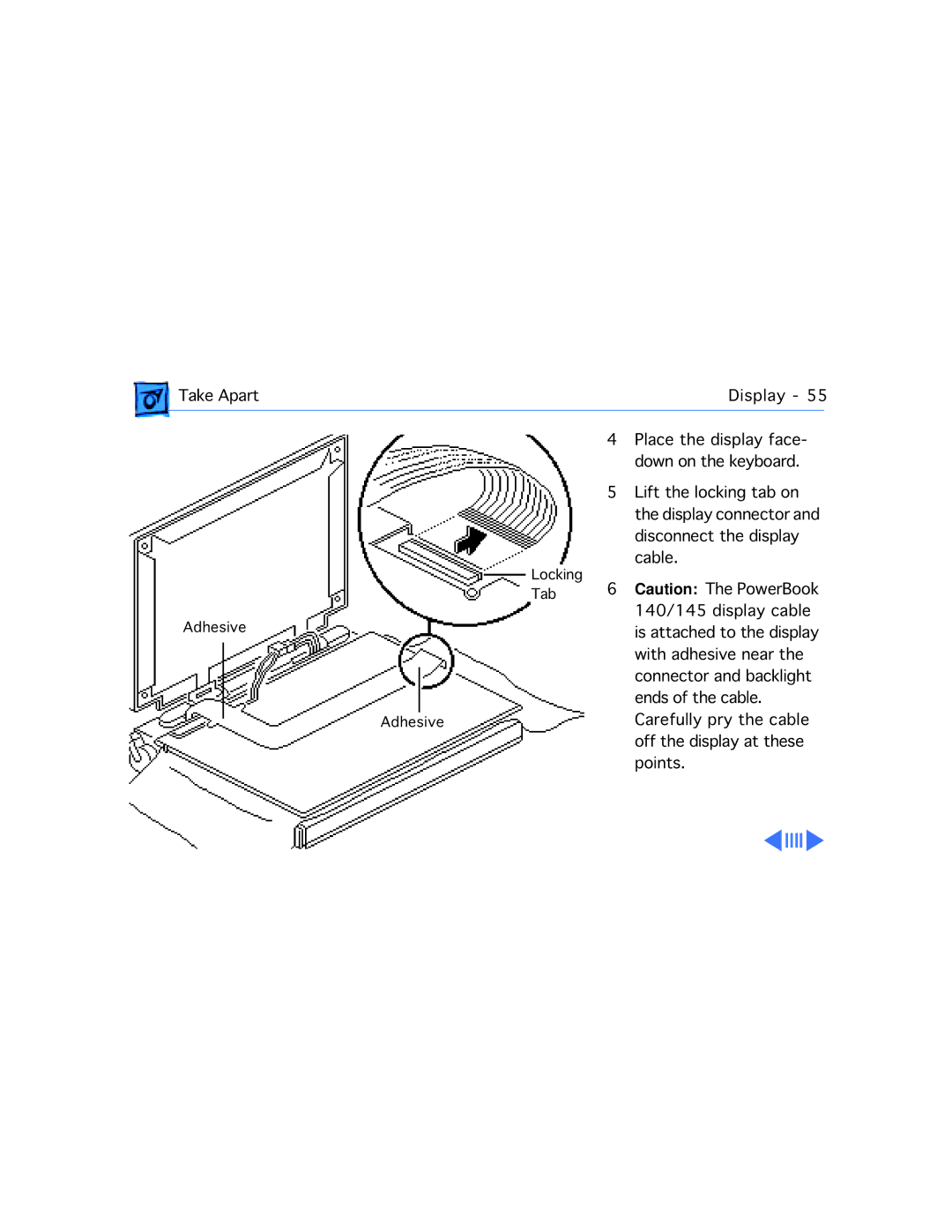 Apple 170, 145B manual Locking Tab Adhesive 