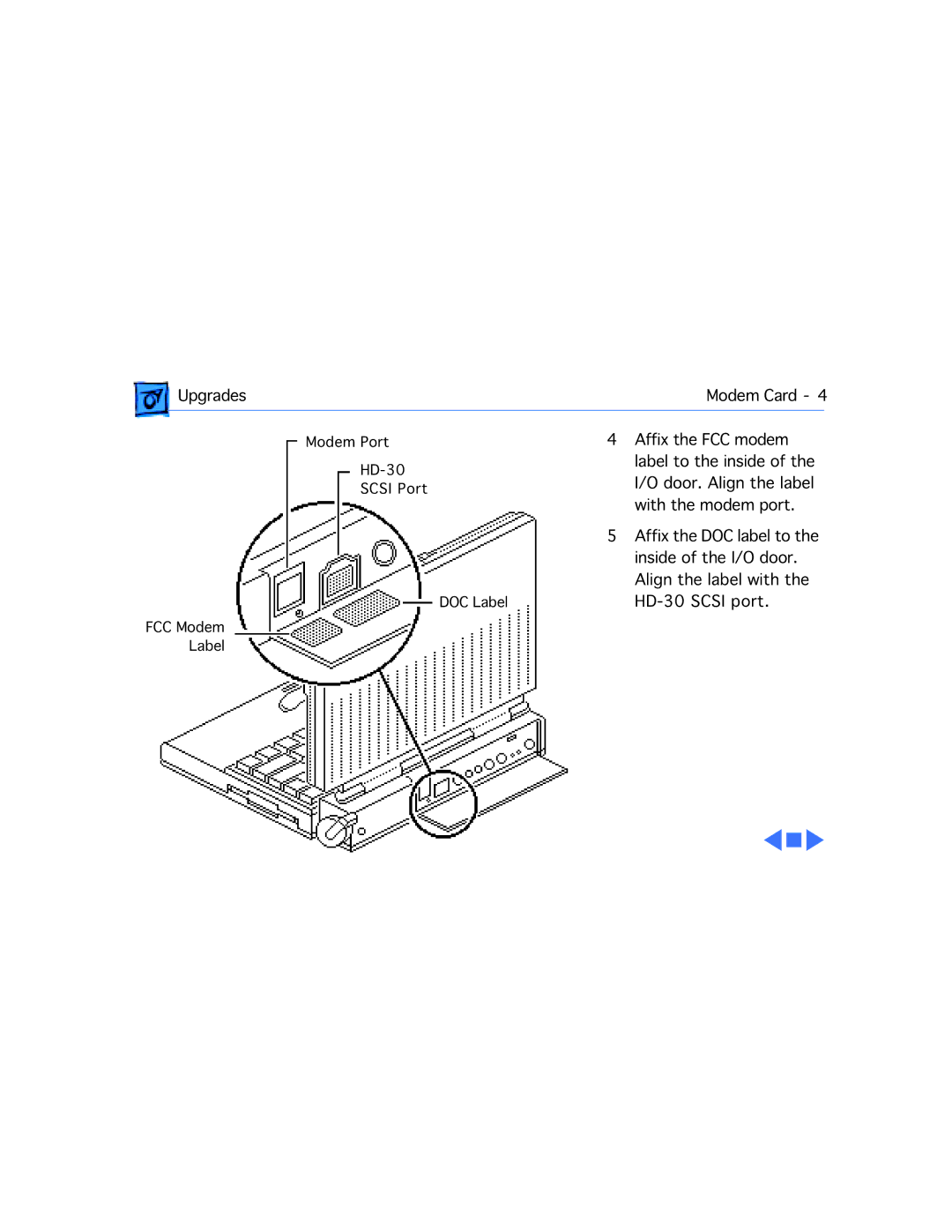 Apple 170, 145B manual Affix the FCC modem 