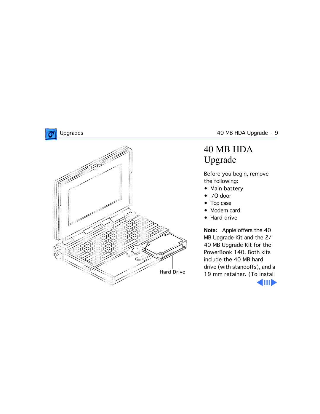 Apple 145B, 170 manual Mb Hda, Upgrade 