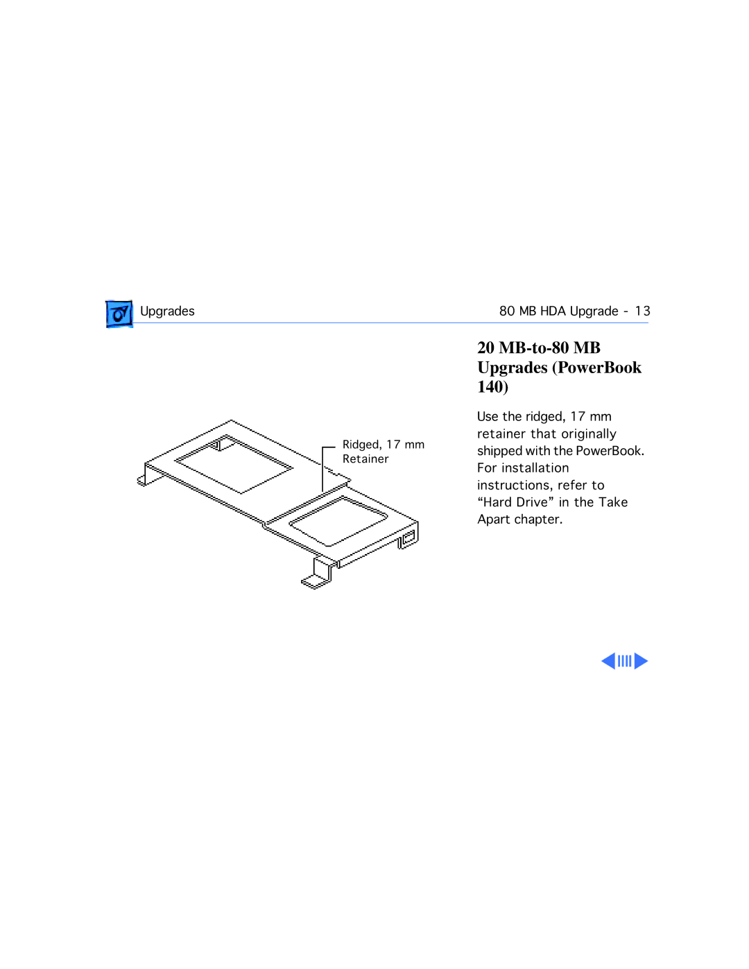 Apple 170, 145B manual MB-to-80 MB Upgrades PowerBook 