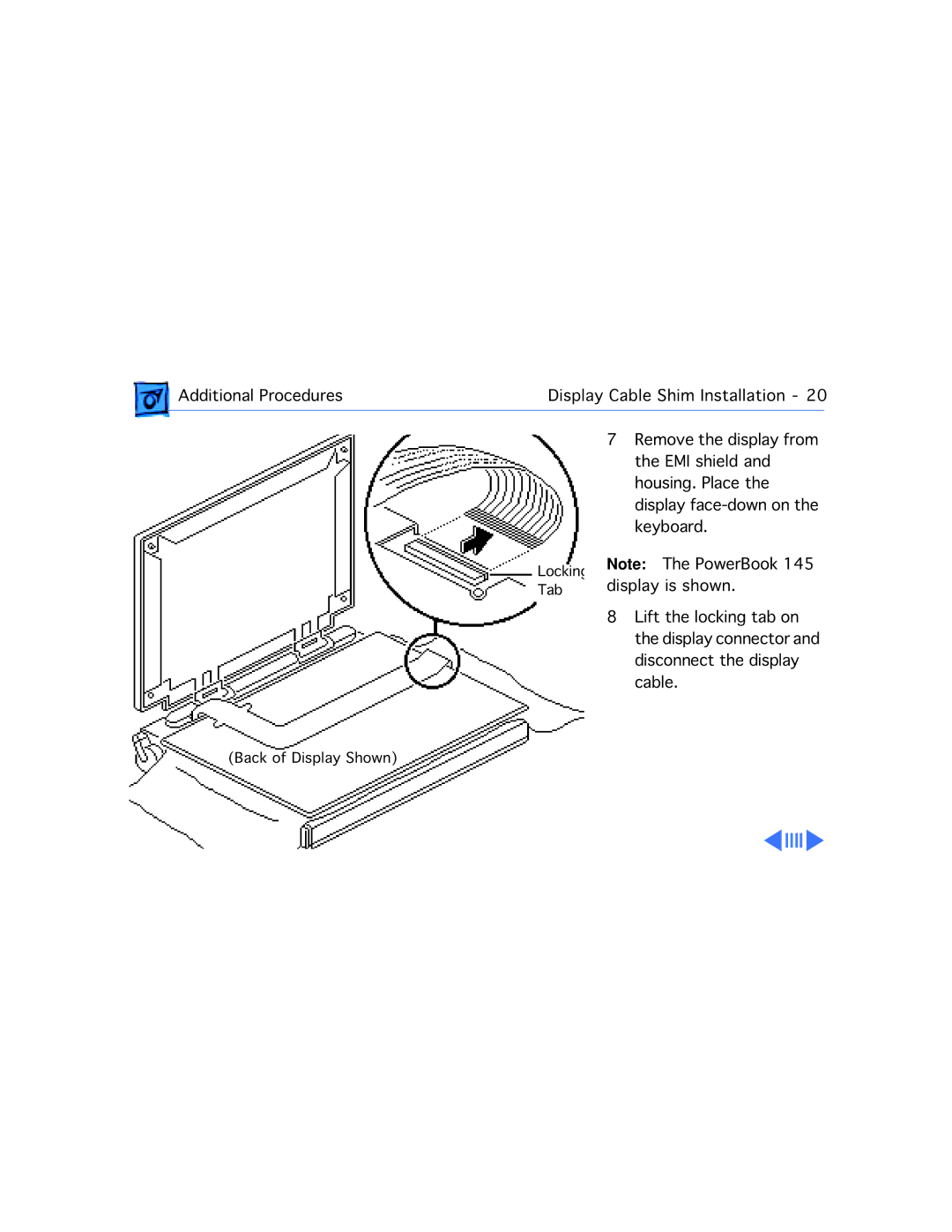 Apple 145B, 170 manual Back of Display Shown 