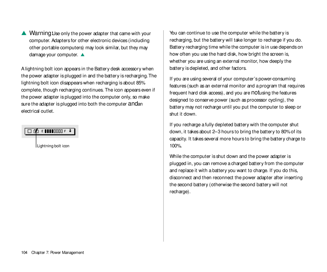 Apple 145 manual Power Management 