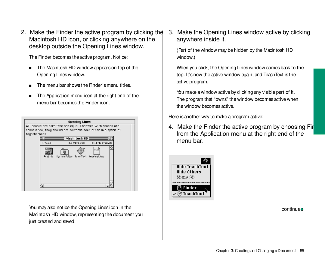 Apple 145 manual Here is another way to make a program active 