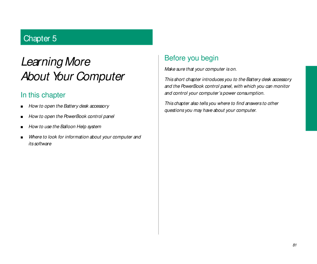 Apple 145 manual Learning More About Your Computer 