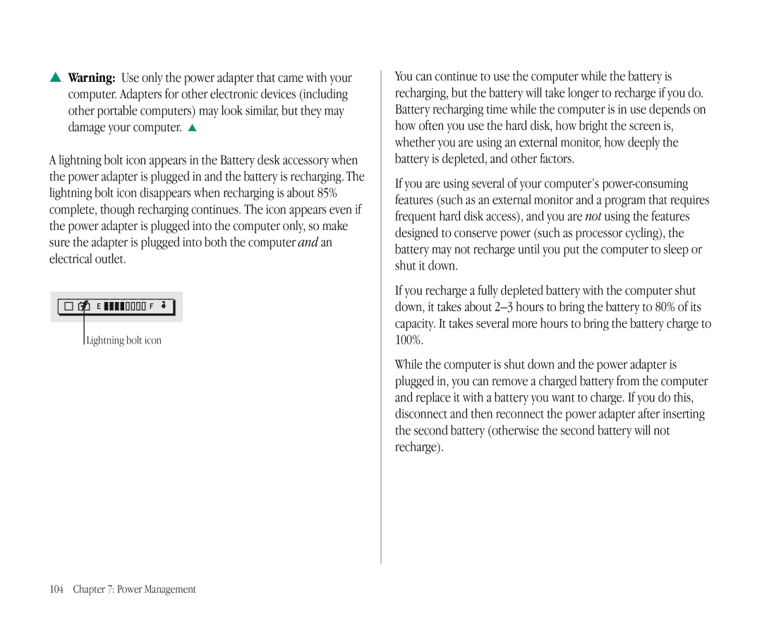 Apple 145B manual Power Management 