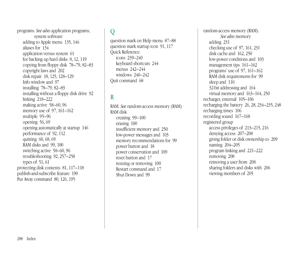 Apple 145B manual Installing without a floppy disk drive 92 linking, Opening 56, Adding, Bit addressing 