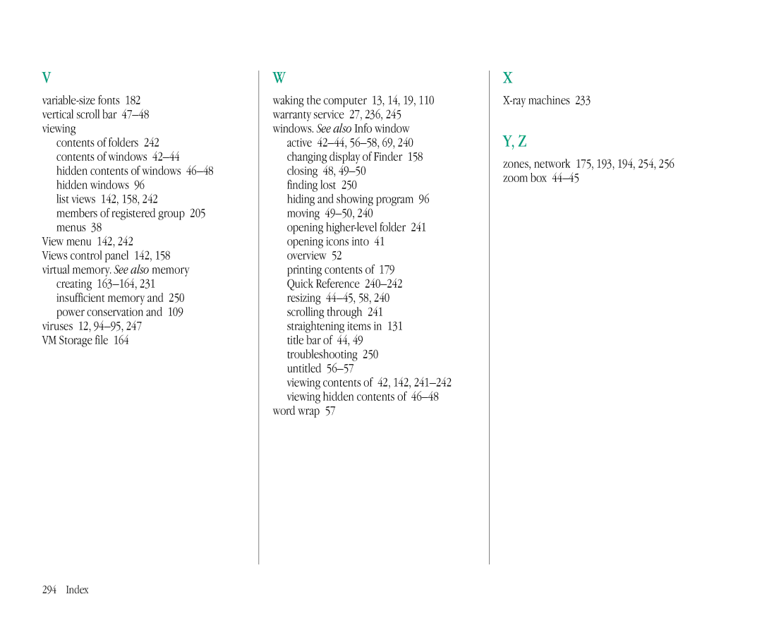 Apple 145B manual Finding lost, Hiding and showing program 96 moving 49-50 