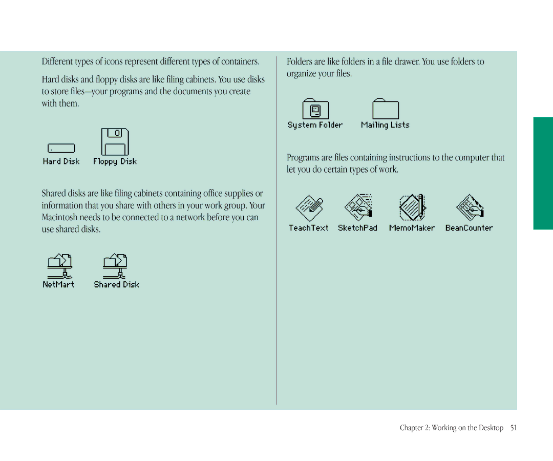 Apple 145B manual Working on the Desktop 