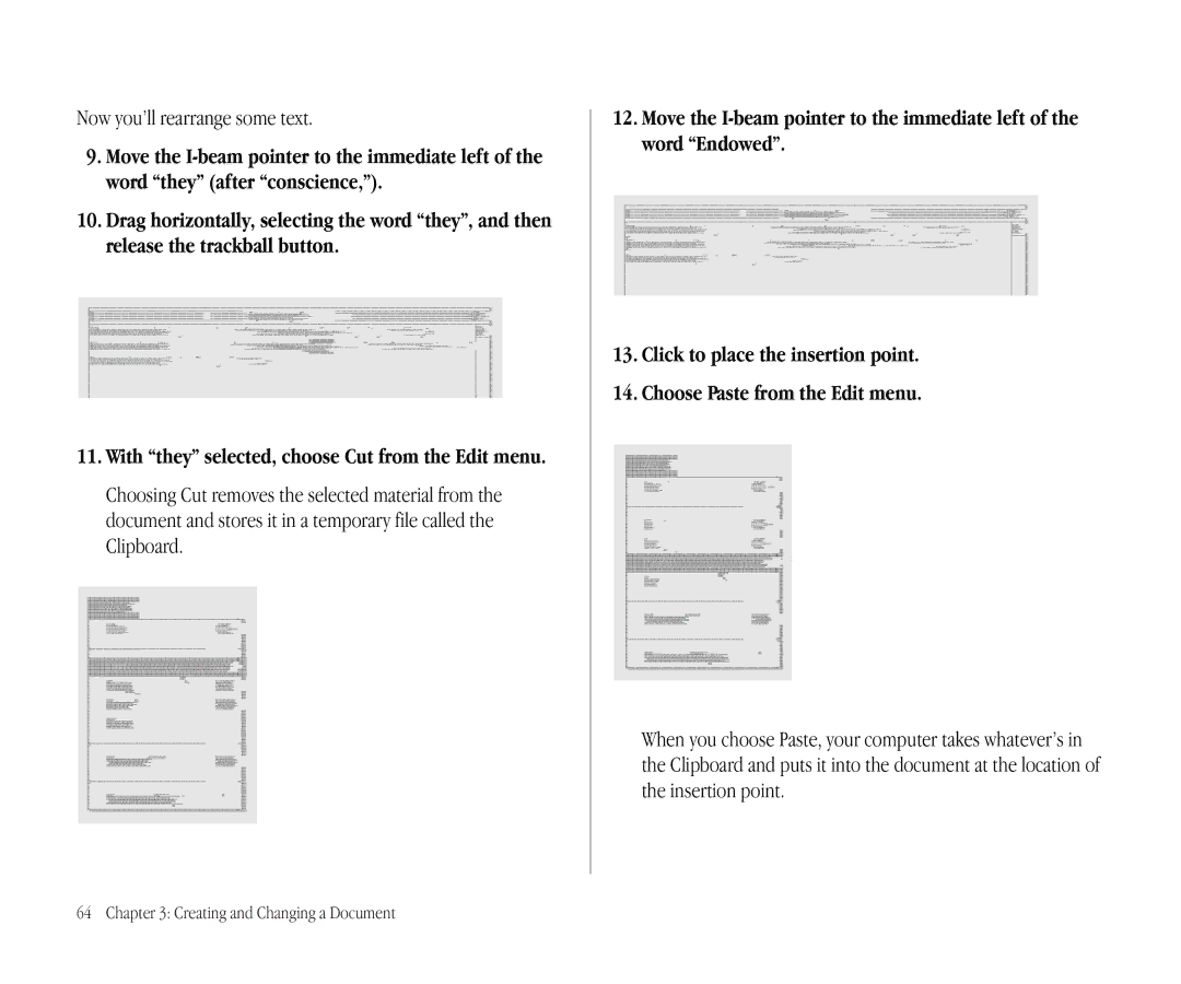 Apple 145B manual Now you’ll rearrange some text 