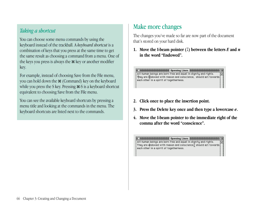 Apple 145B manual Make more changes, Taking a shortcut 