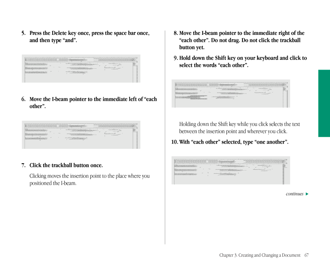 Apple 145B manual Hh h, With each other selected, type one another 