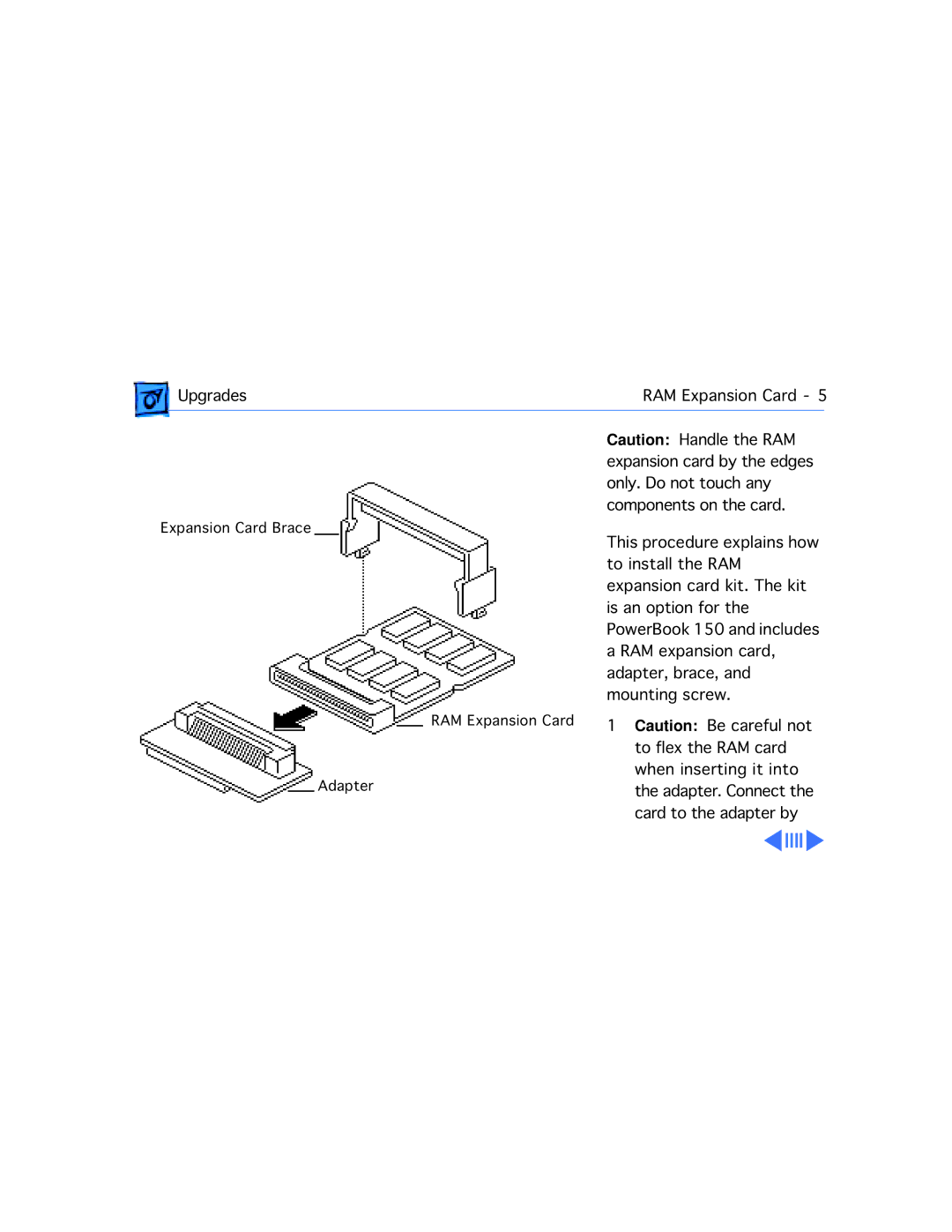 Apple 150 manual Components on the card 