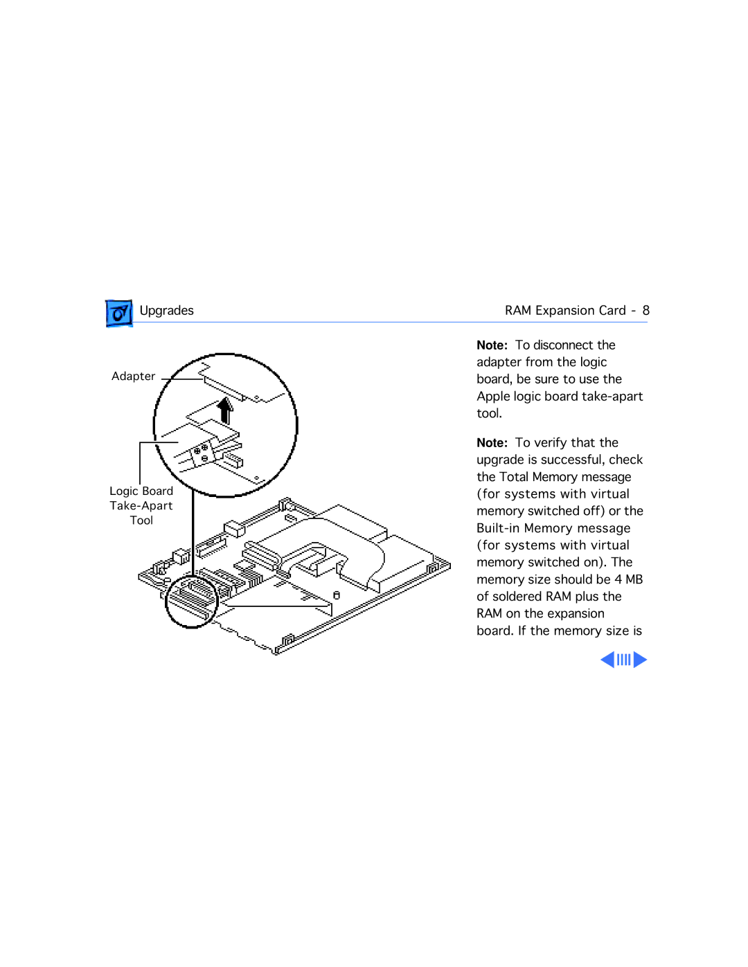 Apple 150 manual Adapter Logic Board Take-Apart Tool 