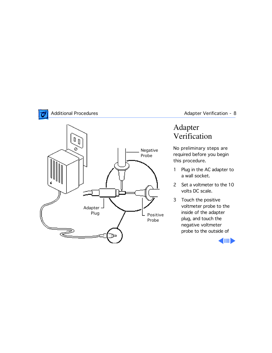 Apple 150 manual Adapter Verification 