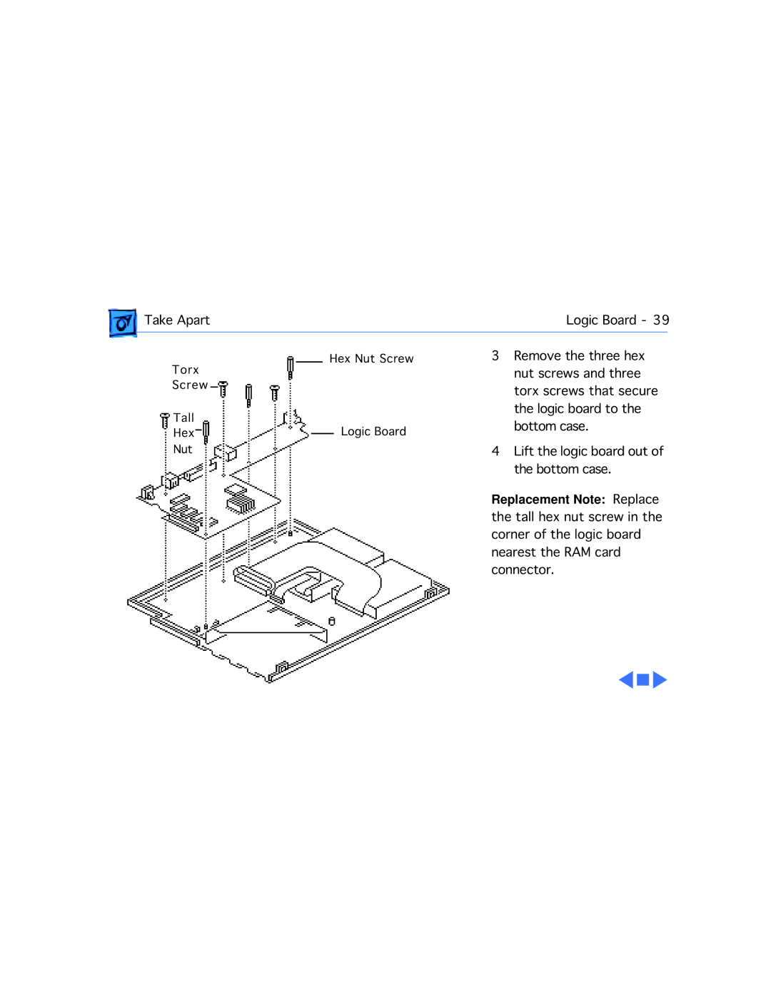 Apple 150 manual Replacement Note Replace 