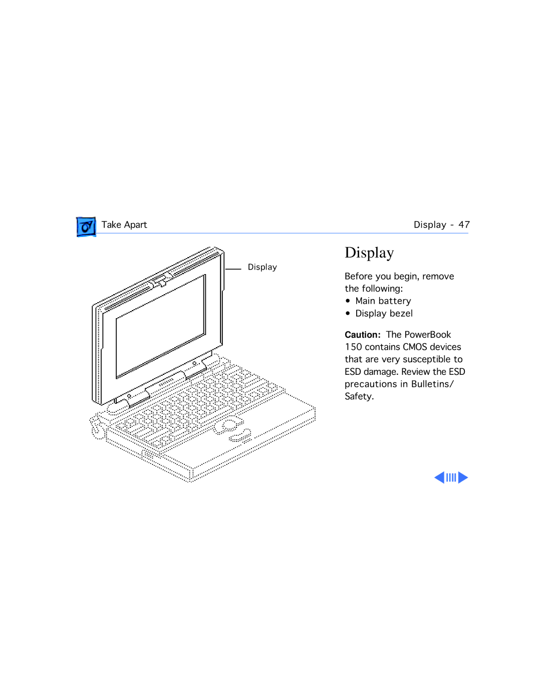 Apple 150 manual Display 