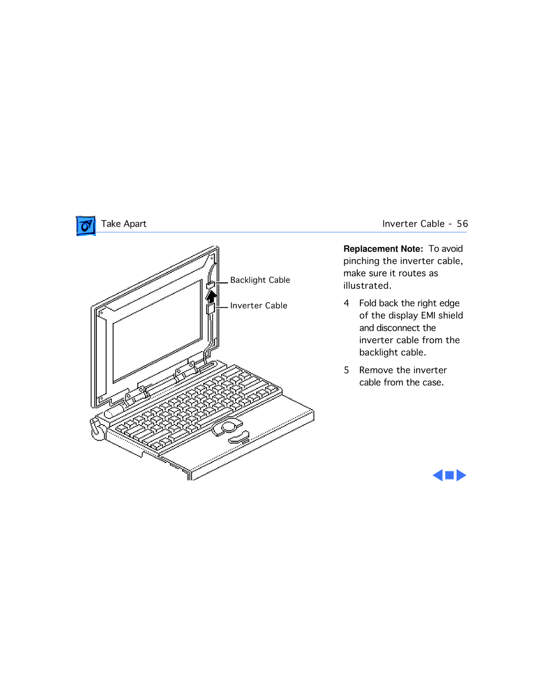 Apple 150 manual Fold back the right edge 