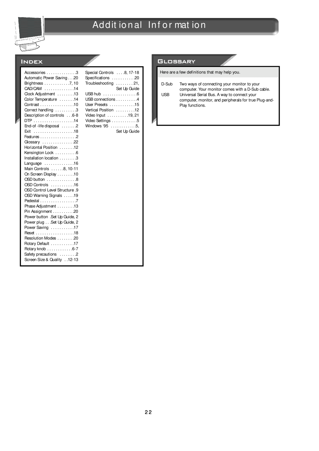 Apple 150B Additional Information, Set Up Guide, Here are a few definitions that may help you, D-Sub, Play functions 