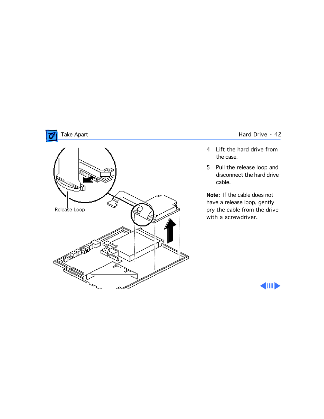 Apple 165, 160 manual Have a release loop, gently 