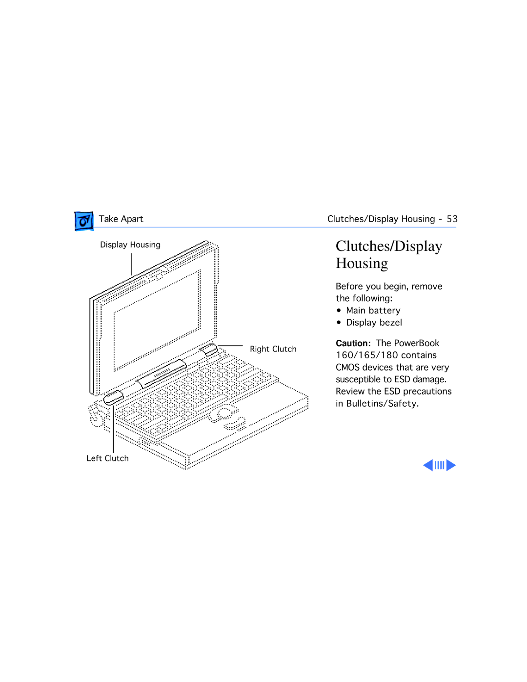 Apple 160, 165 manual Clutches/Display, Housing 