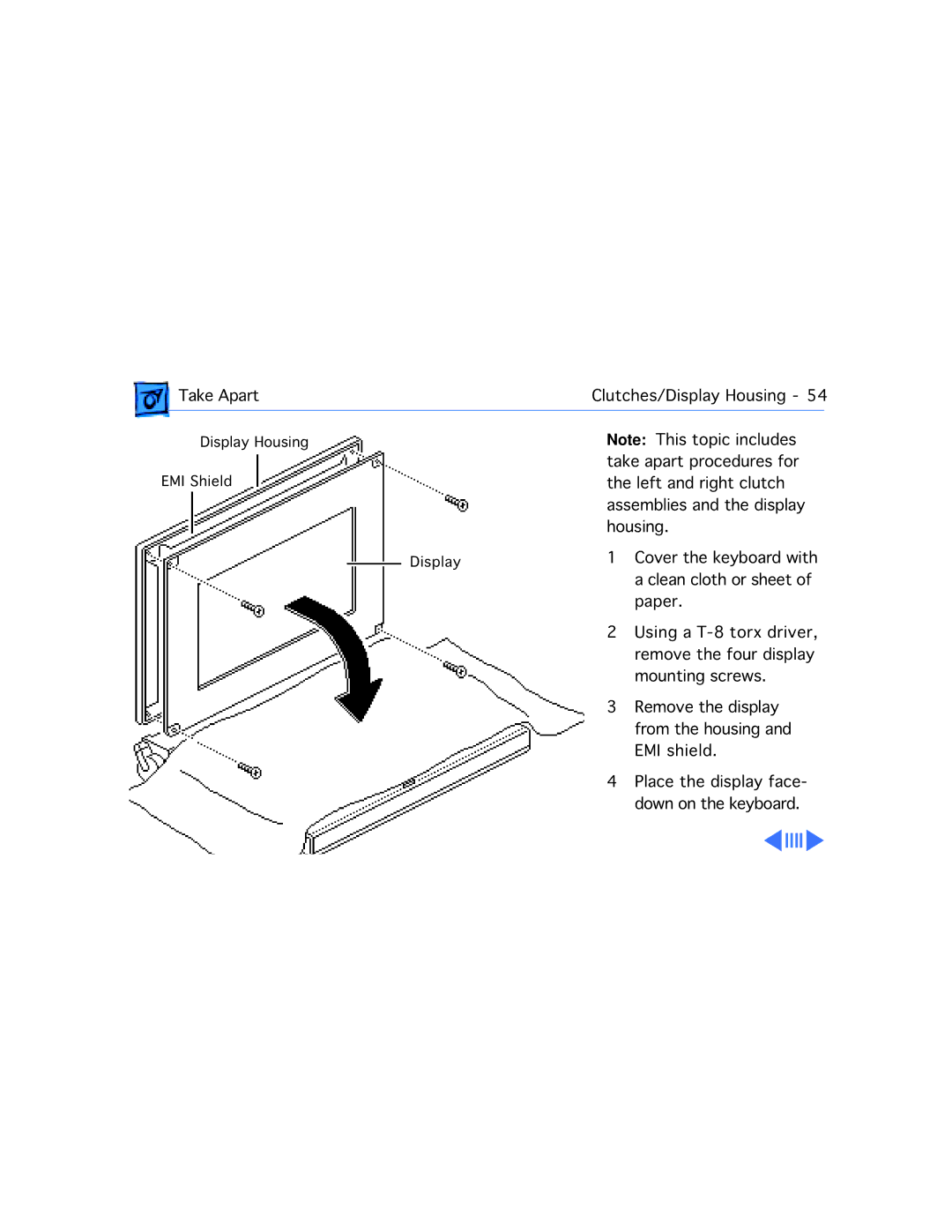 Apple 165, 160 manual Take Apart Clutches/Display Housing 