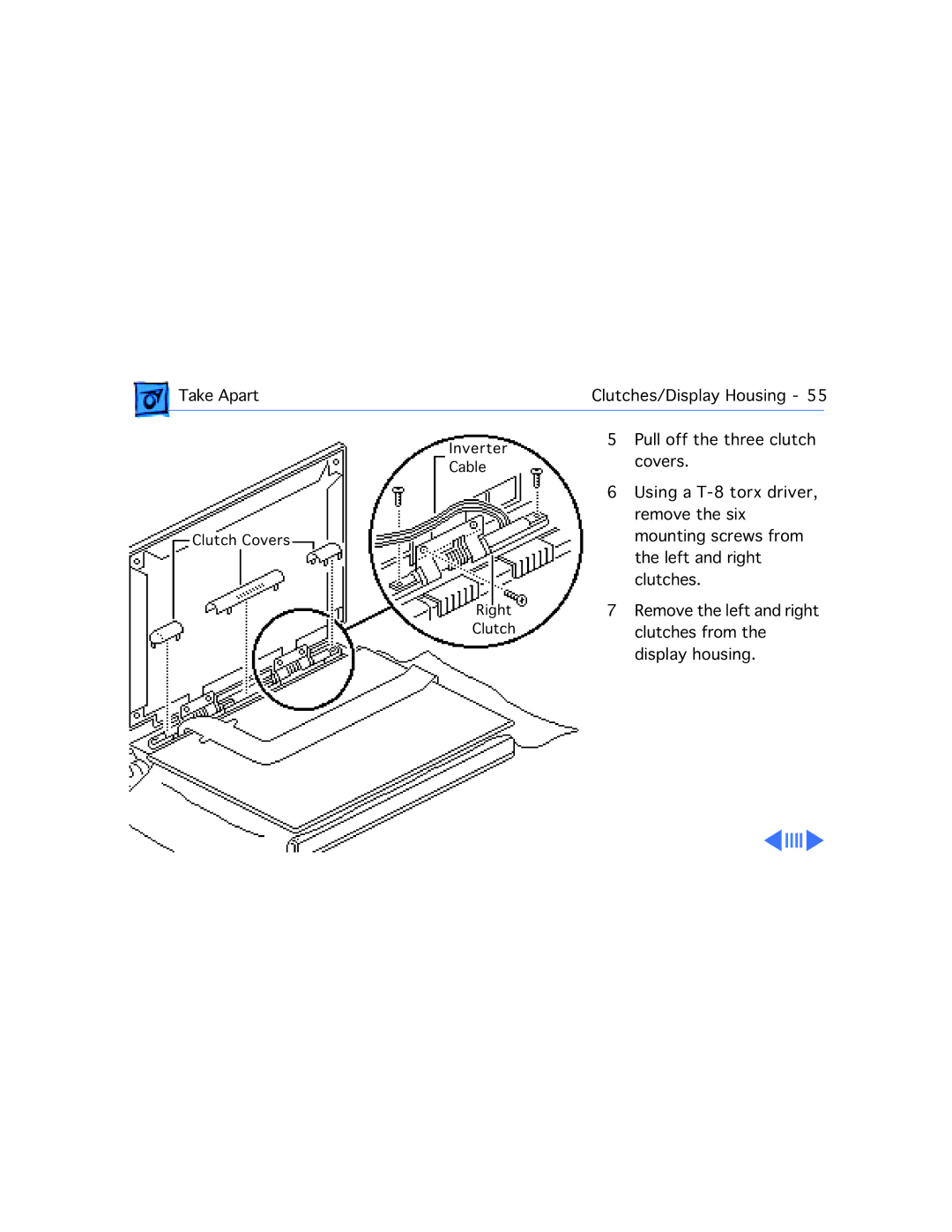 Apple 160, 165 manual Pull off the three clutch Covers 