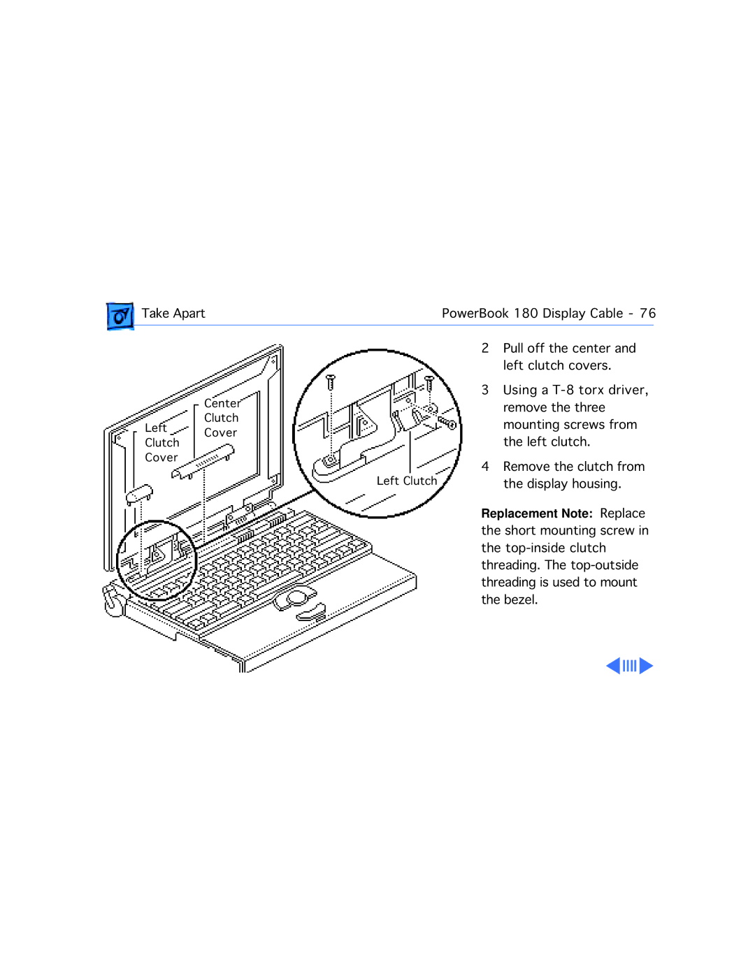 Apple 165, 160 manual Take Apart PowerBook 180 Display Cable 