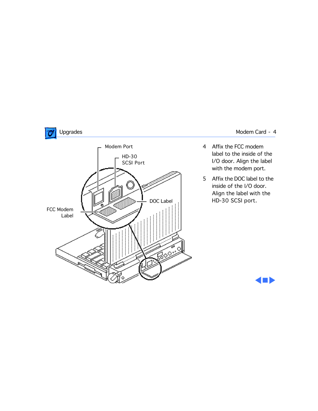 Apple 165, 160 manual Affix the FCC modem 